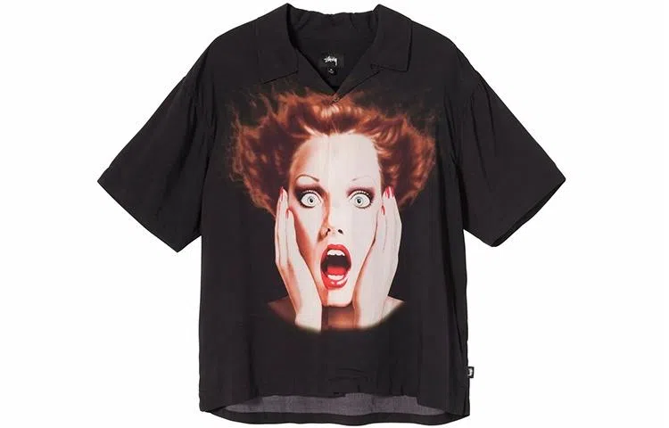 Stussy Harumi V-Neck T-Shirt Black