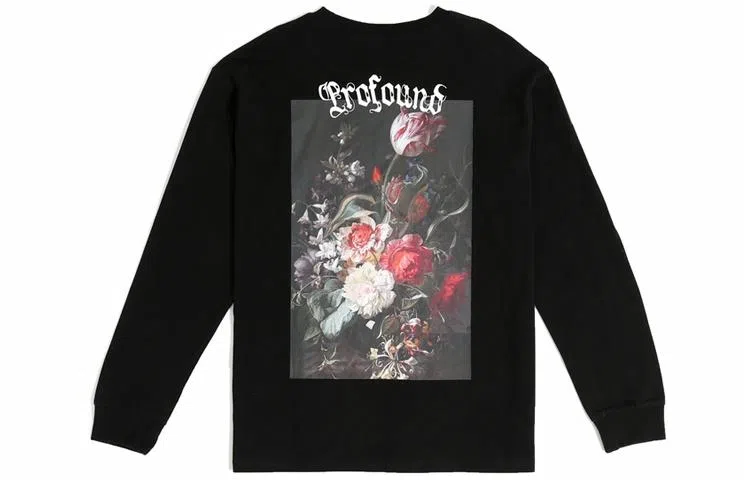 Profound Floral Oil Painting Long Sleeve Tee