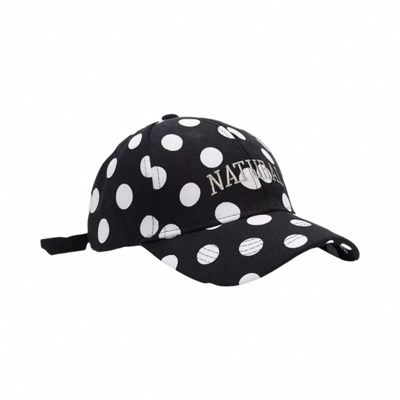 尚先生 尚先生韩系青年春秋圆点字母时尚夏季遮阳帽青年百搭小众 棉 鸭舌帽 男女同款情侣款