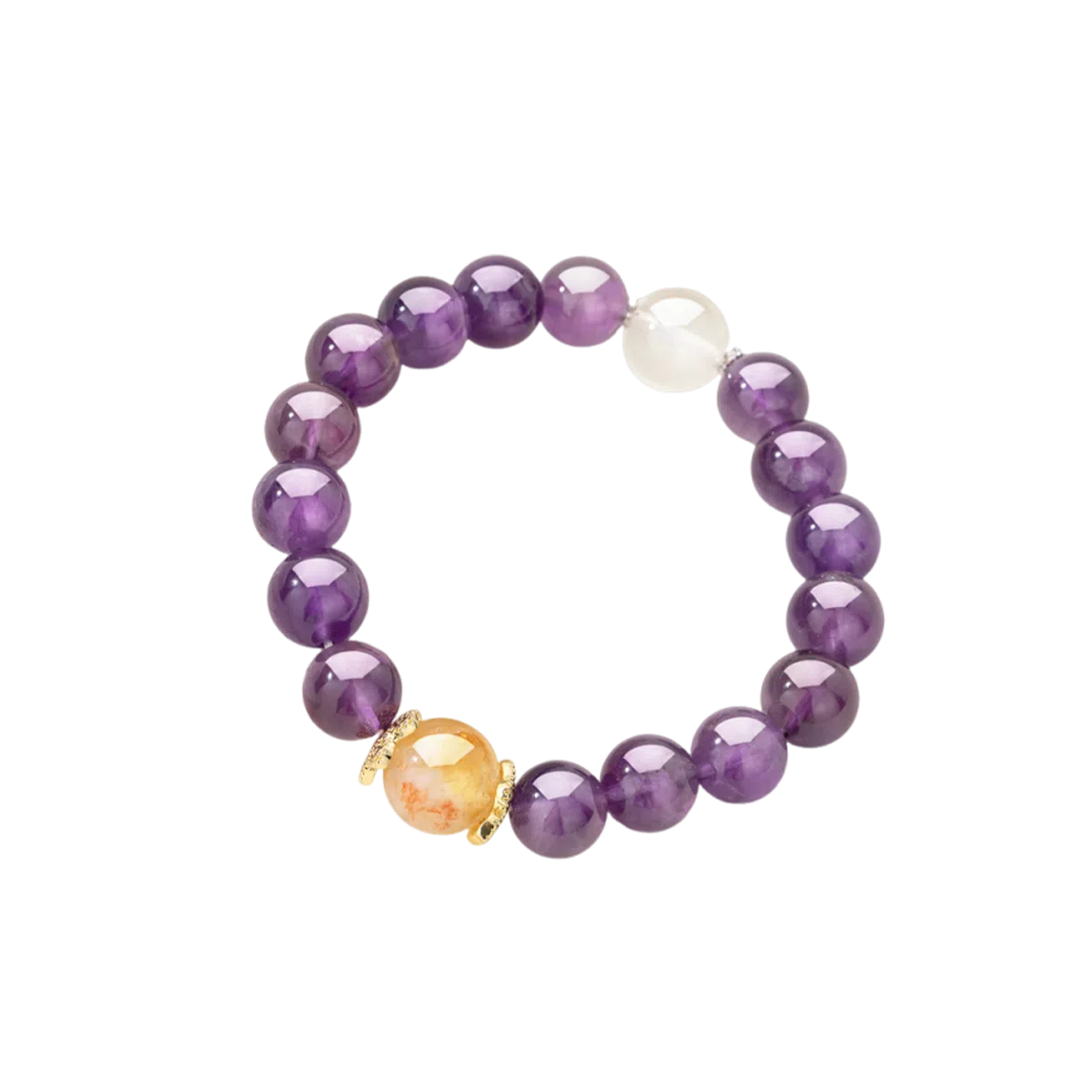 色菲尔 紫气东来金光熠熠 新中式简约高级感时尚百搭精致轻奢#好运 紫水晶 手串 女款