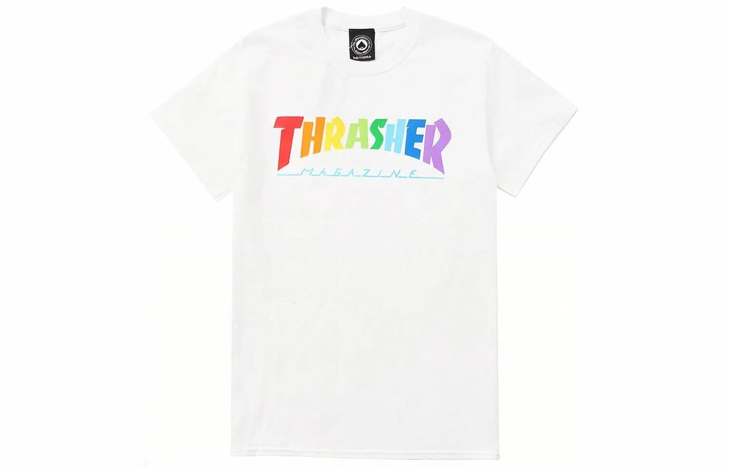 Thrasher Rainbow Logo Tee White