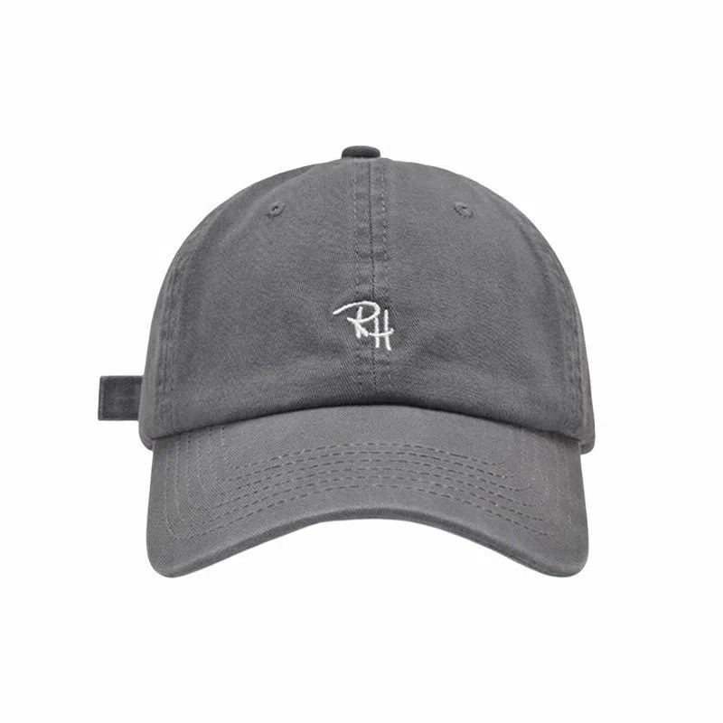 【RH刺绣潮流字母 显脸小】 攸委 街头潮牌简约百搭韩版遮阳软顶大头围大帽宽檐 棉 鸭舌帽 男女同款情侣款