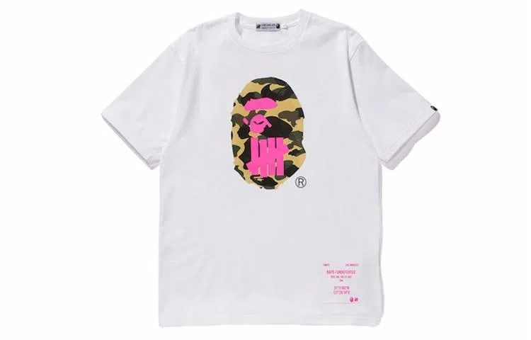 BAPE x UNDEFEATED Double Logo White Tee