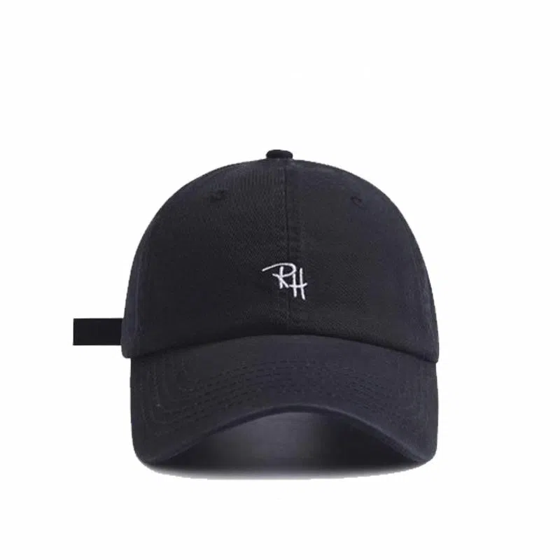 【RH刺绣潮流字母 显脸小】 攸委 街头潮牌简约百搭韩版遮阳软顶大头围大帽宽檐 棉 鸭舌帽 男女同款情侣款