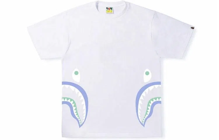 BAPE SS22 Text Code Camo Side Shark Tee T