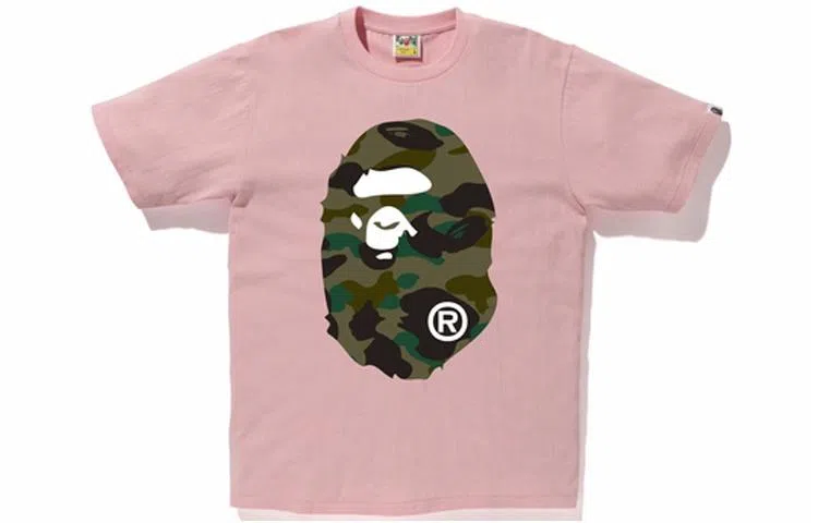 A BATHING APE 1st Camo Ape Head Sakura Pink