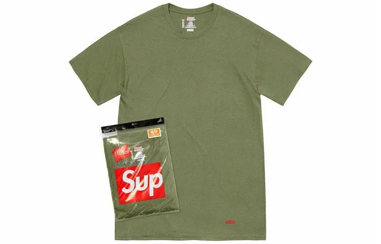 Supreme x Hanes Tagless Tees Green