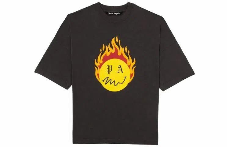 Palm Angels x Smiley SS21 T-Shirt Washed Black