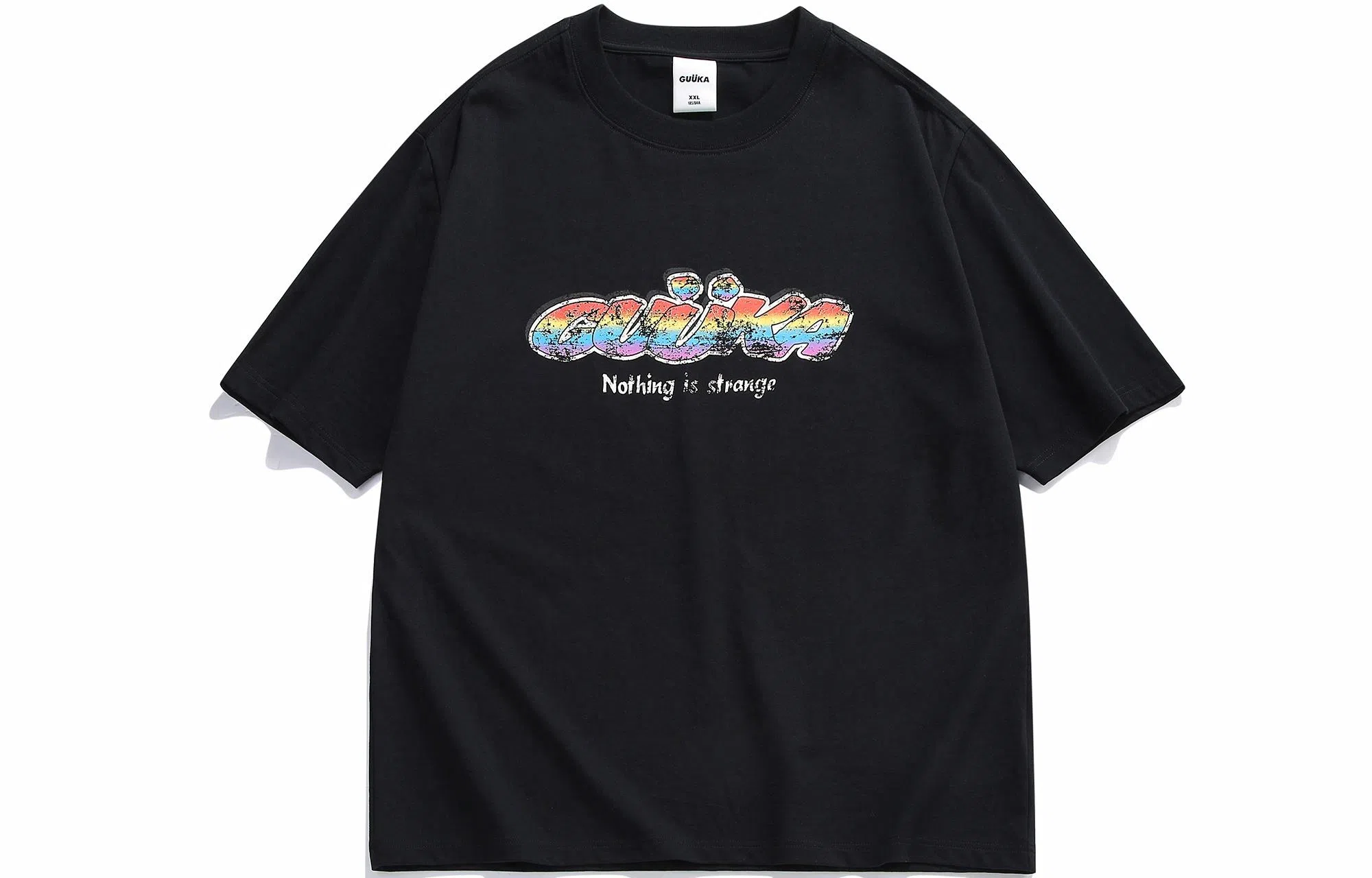 Guuka Logo Print T-Shirt Black