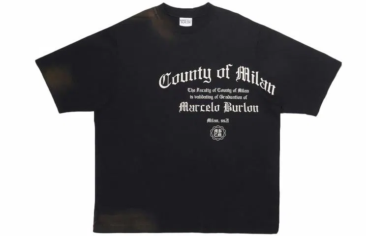 Marcelo Burlon SS21 County Logo T-Shirt Black