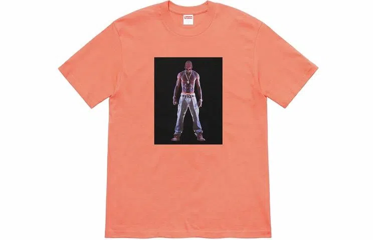 Supreme Tupac Hologram Tee Neon Orange