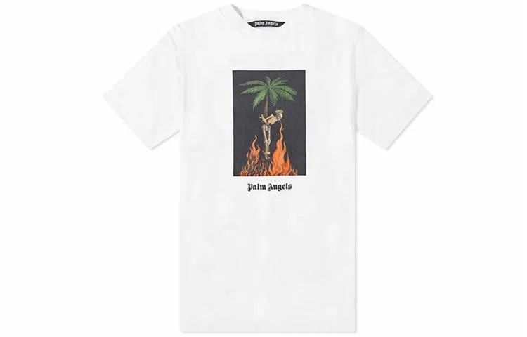 Palm Angels Burning Skeleton Tee