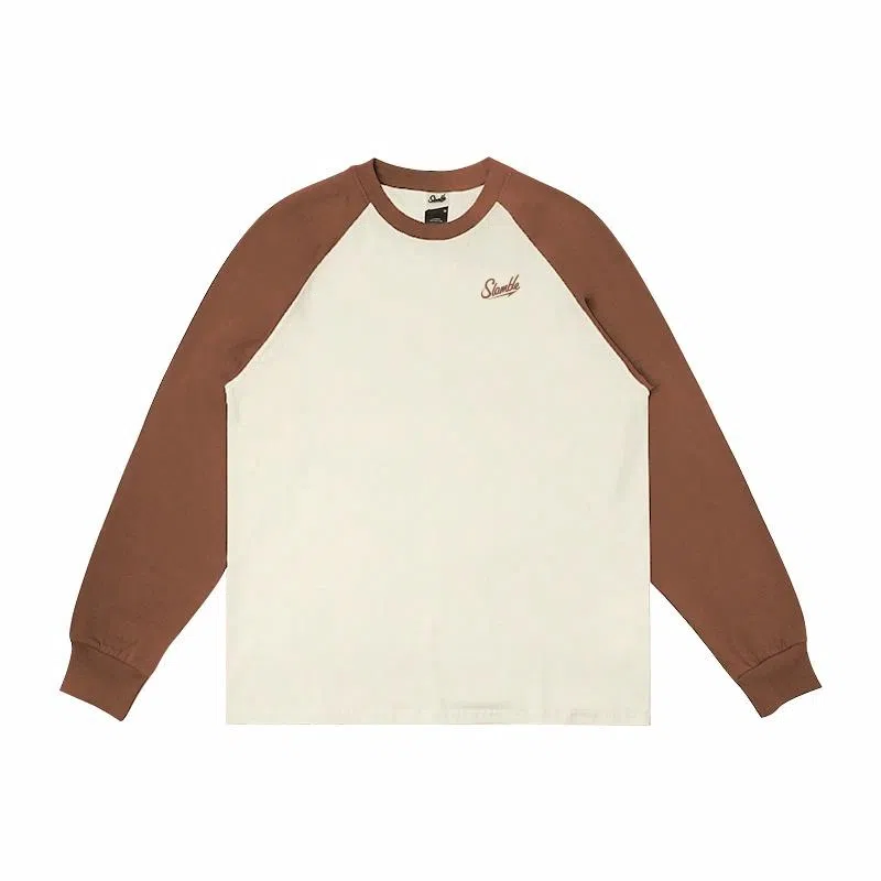 slamble Raglan Sleeve Colorblock Long Sleeve Tee