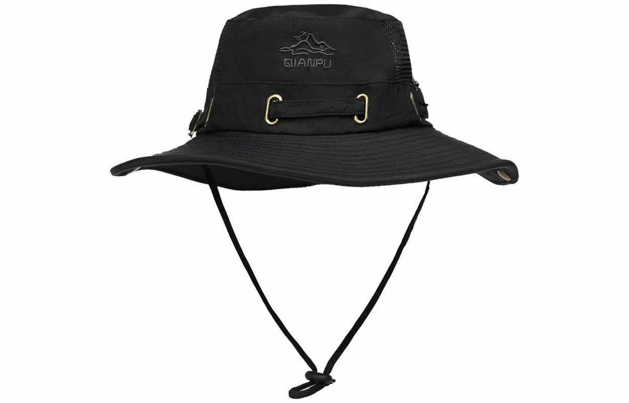 优幽兰 休闲简约纯色高级感遮阳帽时尚百搭户外防紫外线大檐显脸小太阳帽遮阳渔夫帽遮脸帽子 锦纶 防晒帽 男款