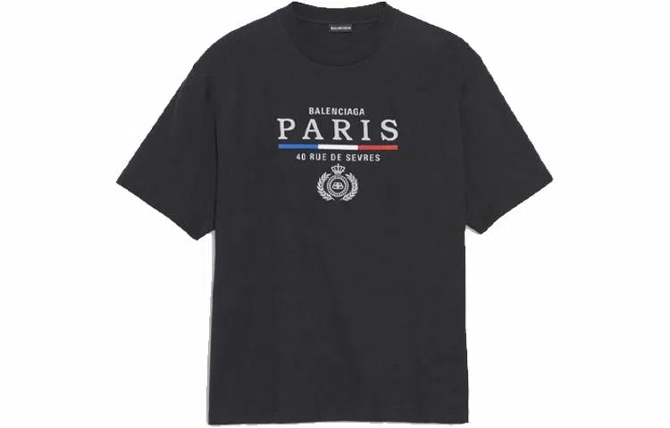 Balenciaga Paris Flag Regular T-shirt paris LogoT