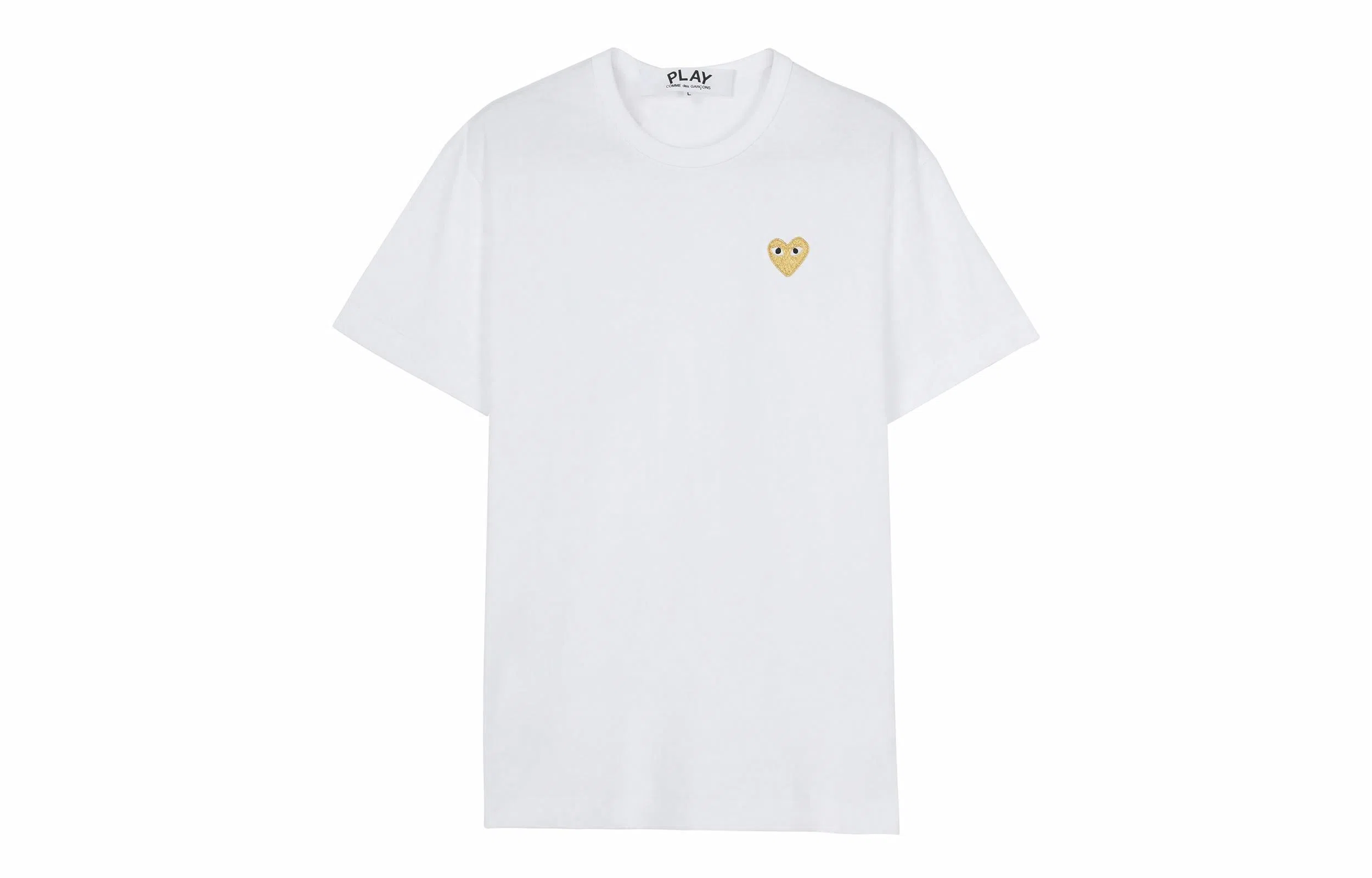 CDG Play Gold Heart T-Shirt