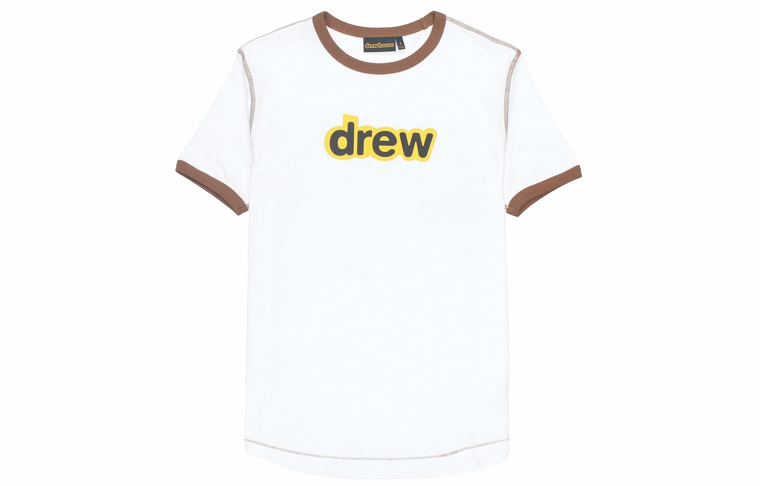 Drew House Secret Ss Ringer Tee White/Brown