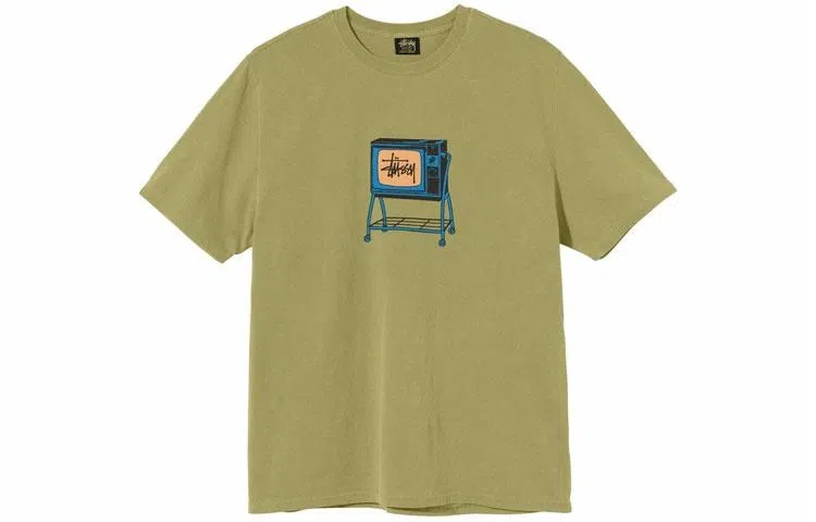 Stussy Rolling TV Print Short Sleeve T-Shirt T