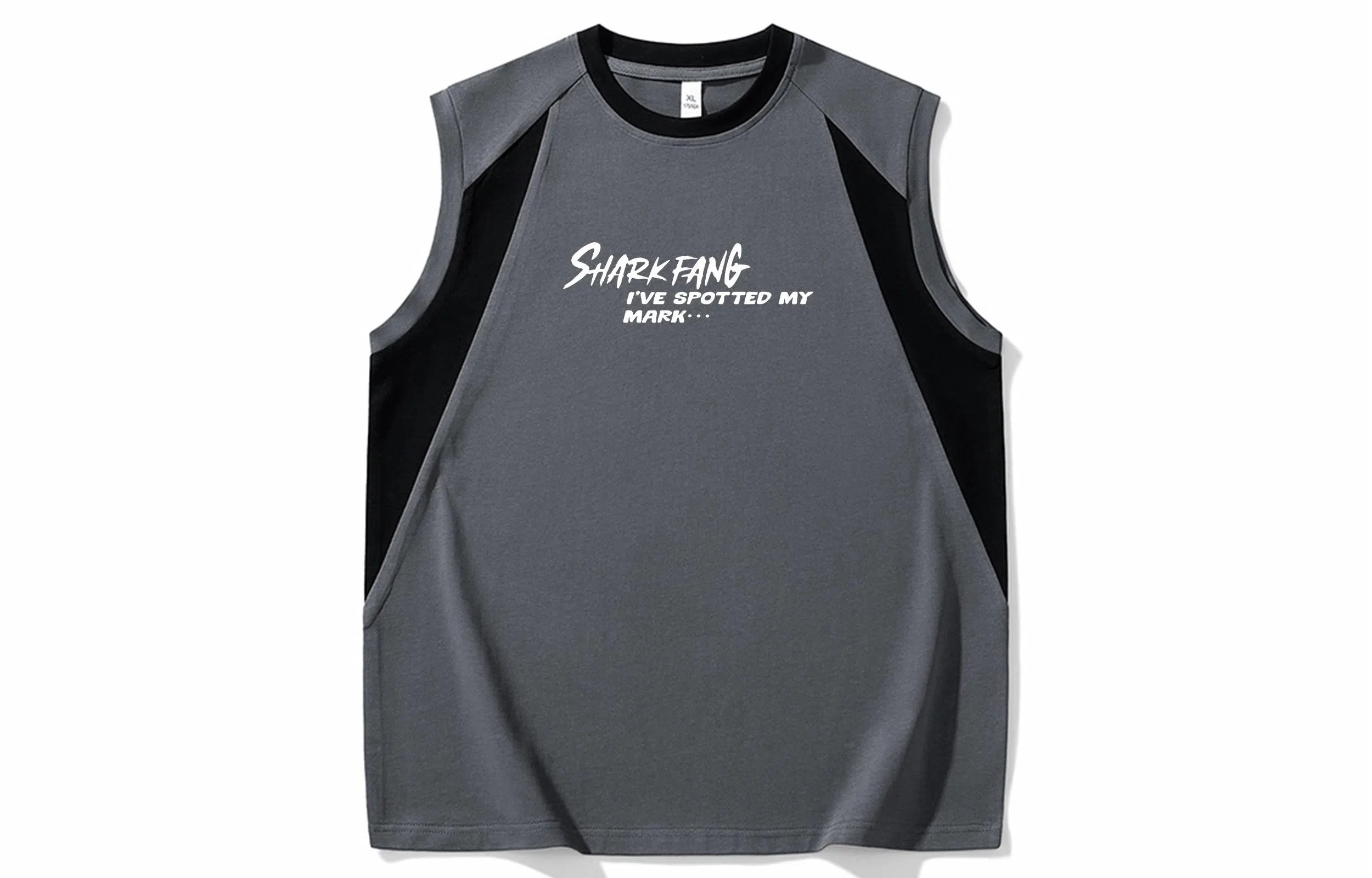 王者荣耀 澜鲨之猎刃款  美式复古圆领舒适基础款创意简约字母设计百搭校园学院风户外简约休闲宽松直筒透气无袖背心 男女同款