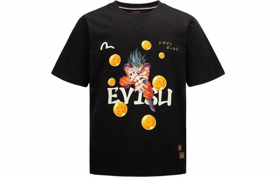 EVISU x Dragon Ball Z悟空 Print T-Shirt Black