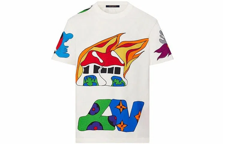 Louis Vuitton SS21 Cartoon Logo T-Shirt White