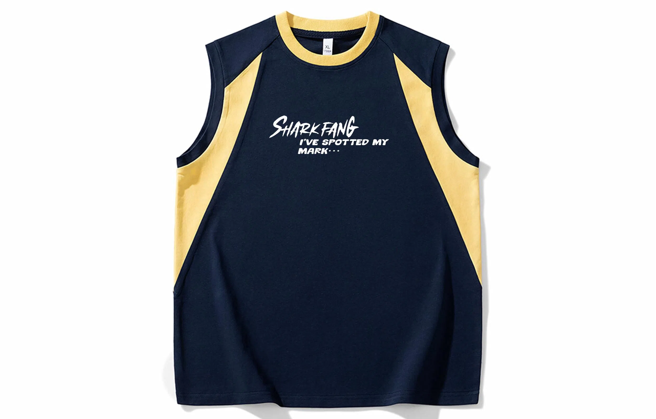 王者荣耀 澜鲨之猎刃款  美式复古圆领舒适基础款创意简约字母设计百搭校园学院风户外简约休闲宽松直筒透气无袖背心 男女同款