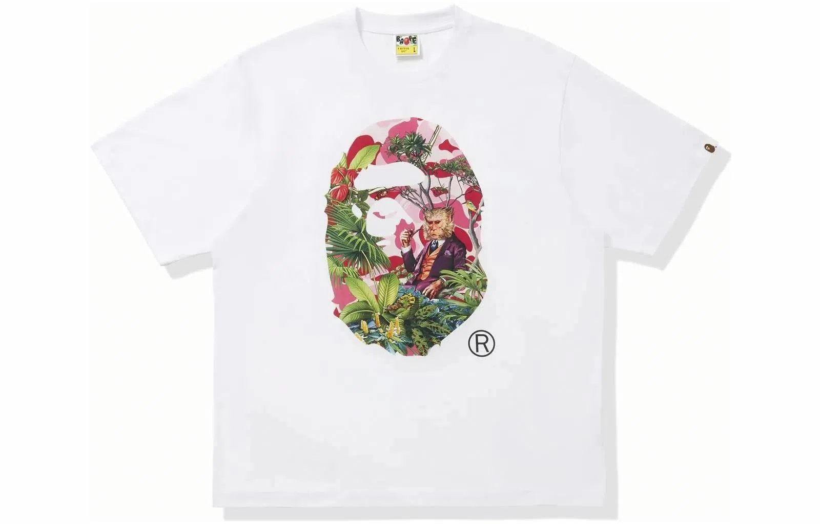 A BATHING APE x MONKEY 47 Head Tee GreenT