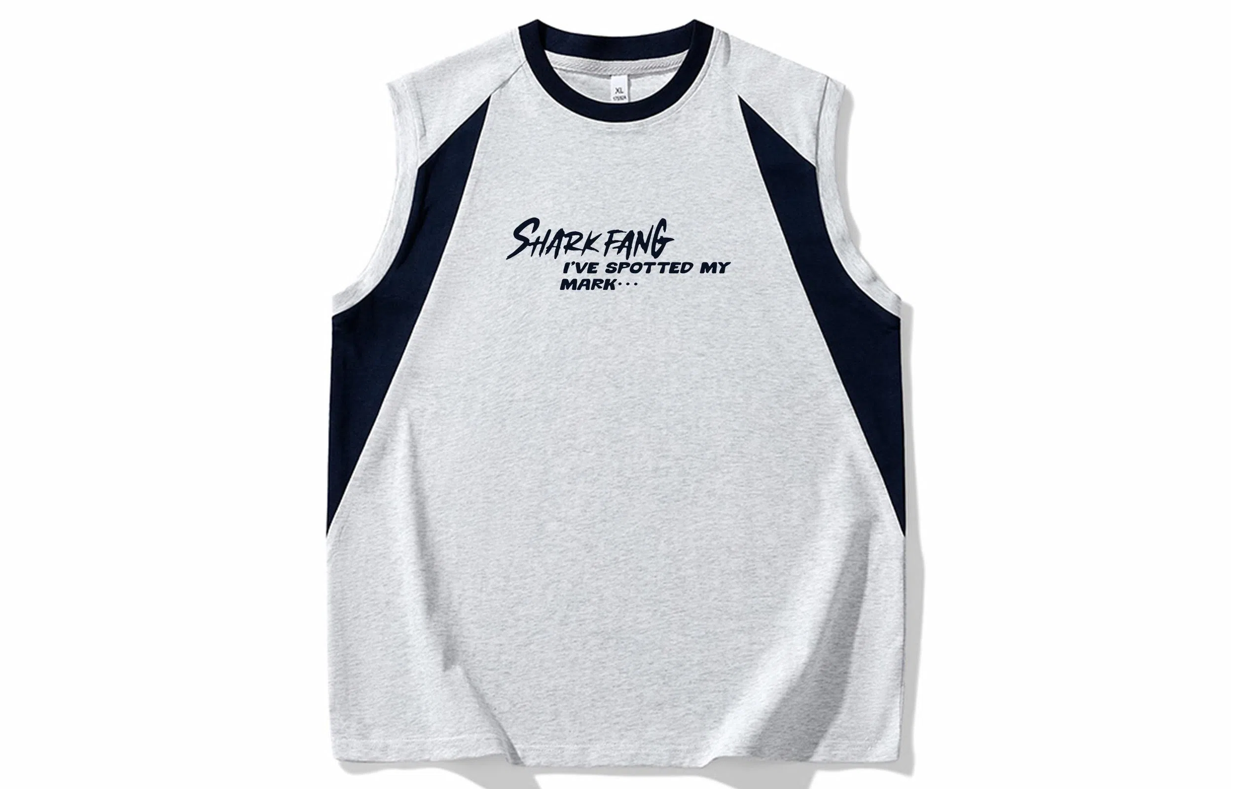 王者荣耀 澜鲨之猎刃款  美式复古圆领舒适基础款创意简约字母设计百搭校园学院风户外简约休闲宽松直筒透气无袖背心 男女同款