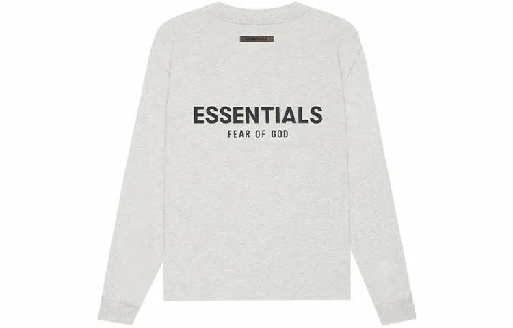 Fear of God Essentials Long Sleeve Tee Light Heather Oatmeal