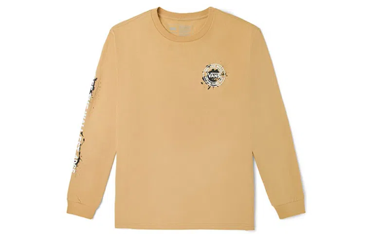 Vans Logo Long Sleeve Tee Khaki