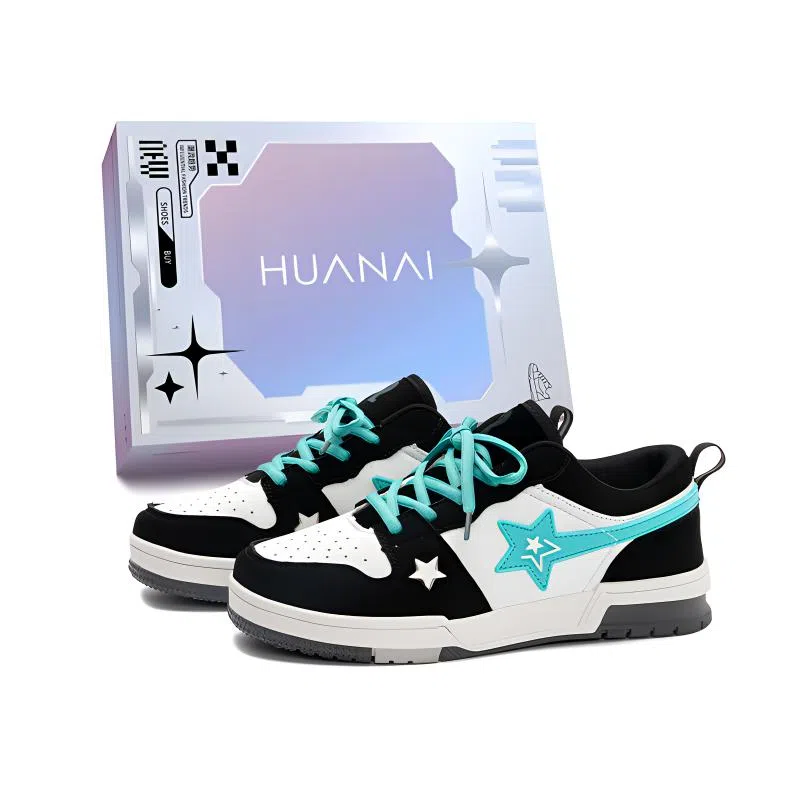 华耐 合成革 潮流时尚百搭 防滑 低帮 板鞋 男女同款