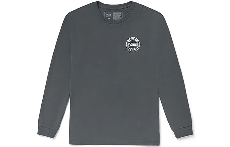 Vans Logo Crewneck Long Sleeve Grey