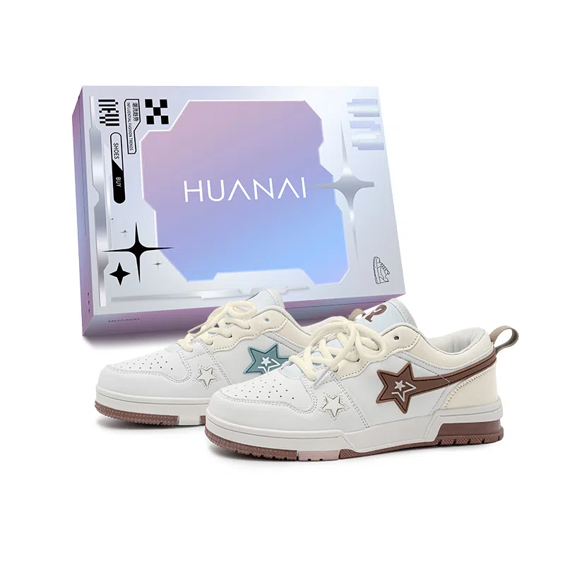 华耐 合成革 潮流时尚百搭 防滑 低帮 板鞋 男女同款