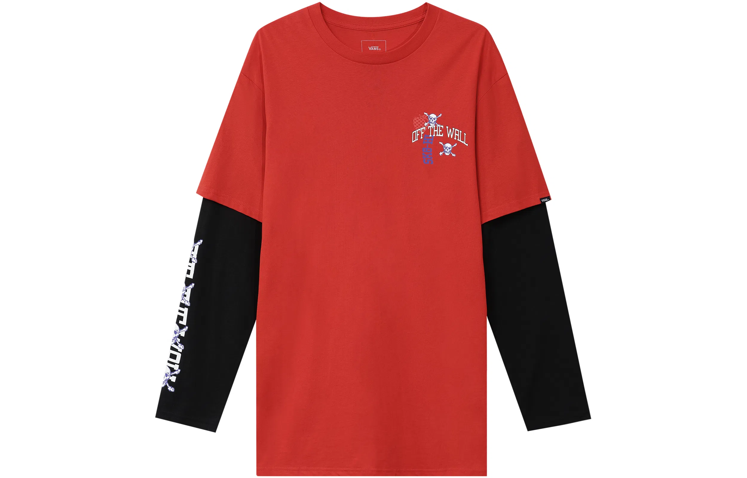 Vans Skull Logo Pullover LS Red