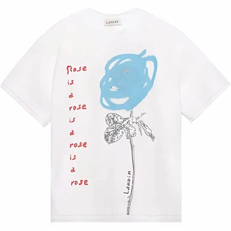 Lanvin Poeme Rose Print Tee
