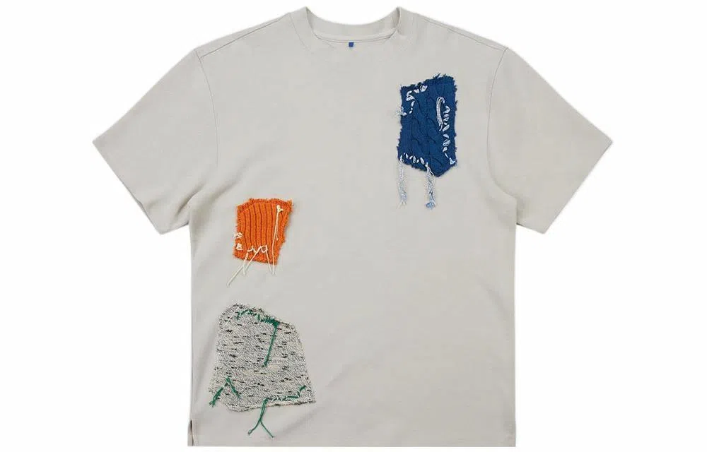 ADER ERROR Ivory Patch Design T-Shirt