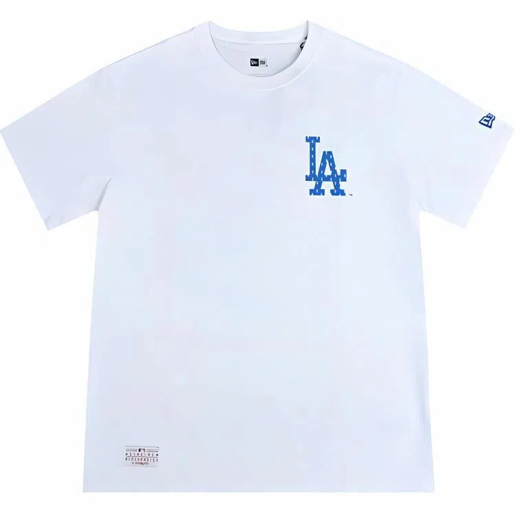 New Era MLB Los Angeles Dodgers Classic LA Print T-Shirt White