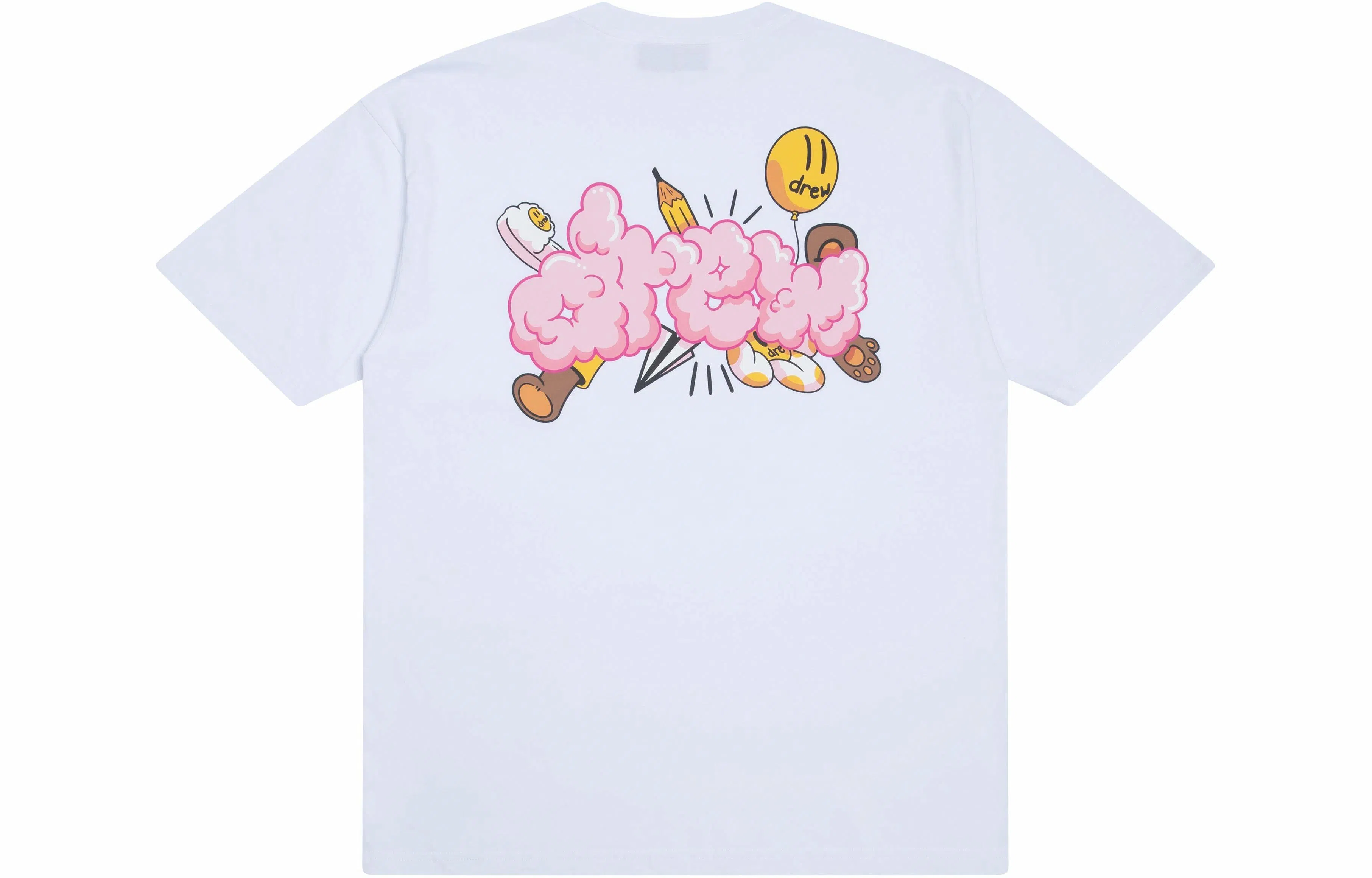 Drew House Doodle Joy Ss Tee White T