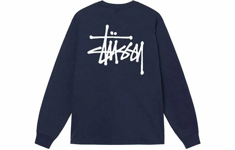 Stussy Classic Logo Crewneck Long Sleeve Tee