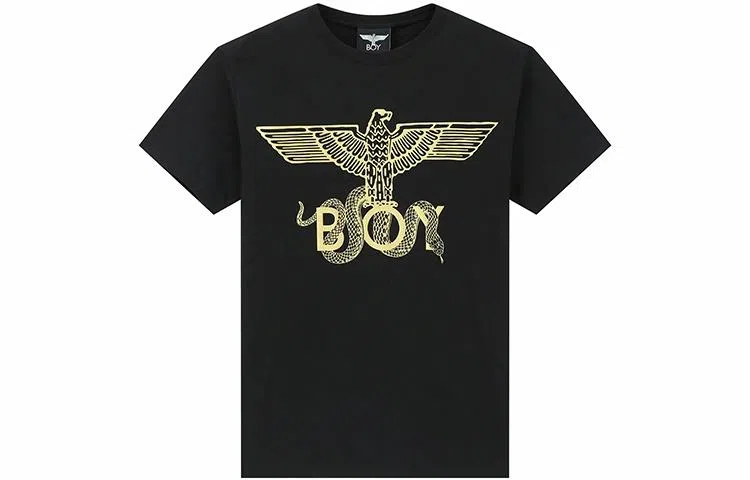Boy London Black Gold Wing Print T-Shirt