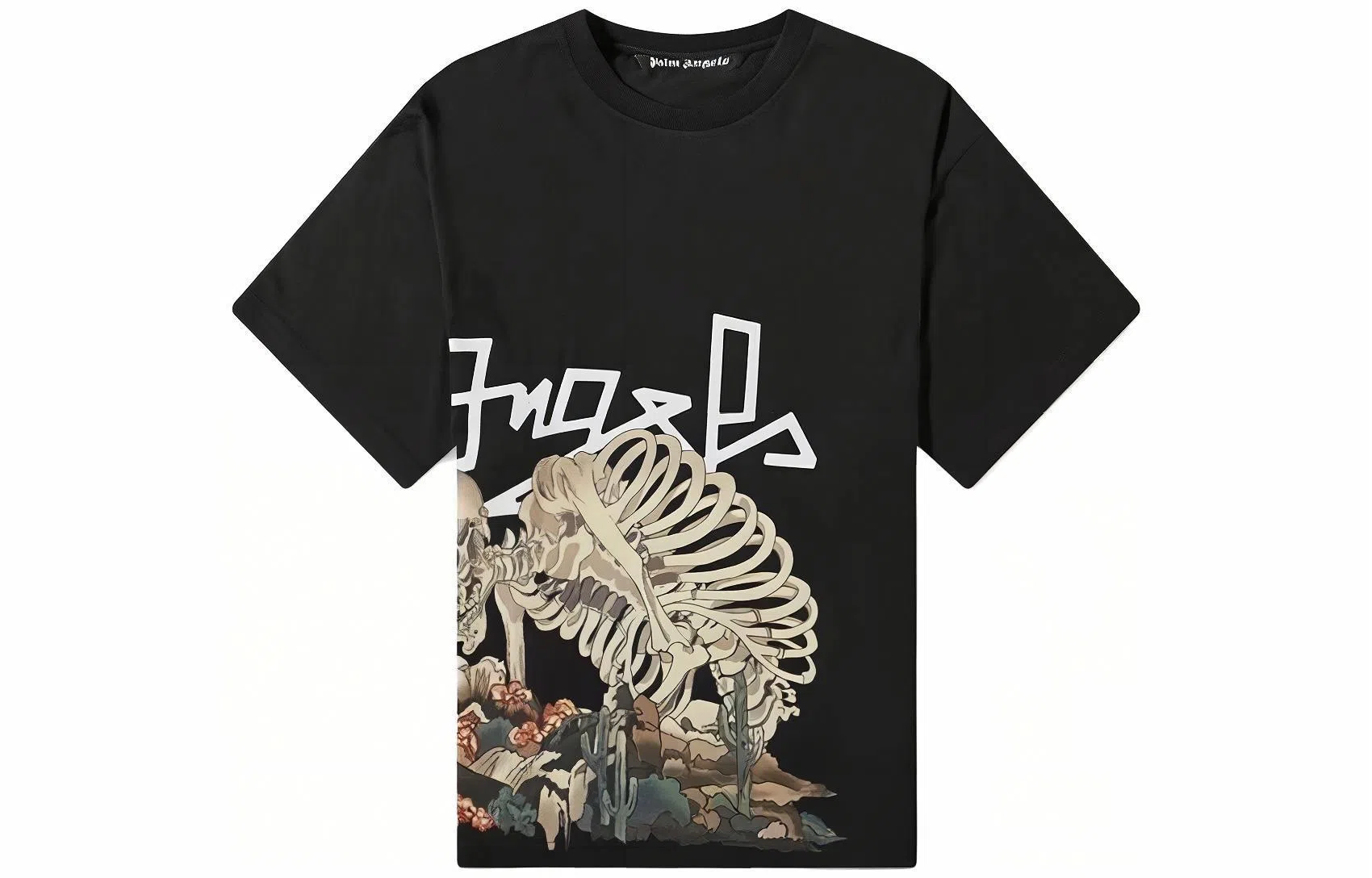 Palm Angels Skull Print T-Shirt Black