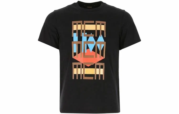 MCM SS21 Sequin Print T-Shirt Black