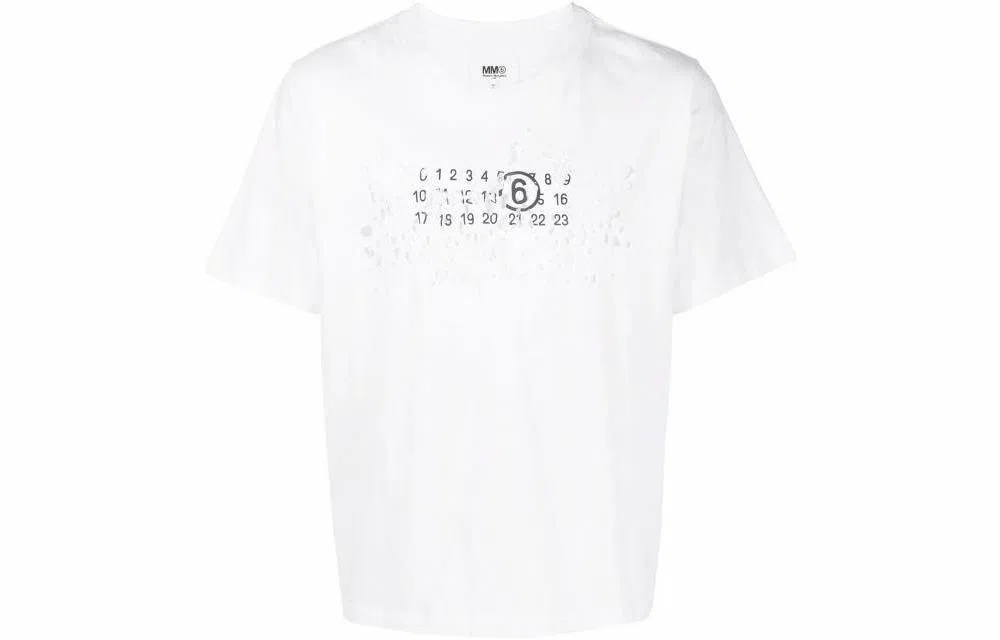 MM6 Maison Margiela Logo Print T-Shirt White