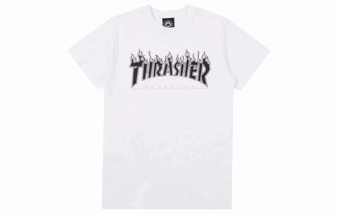 Thrasher Flame Logo T-Shirt White