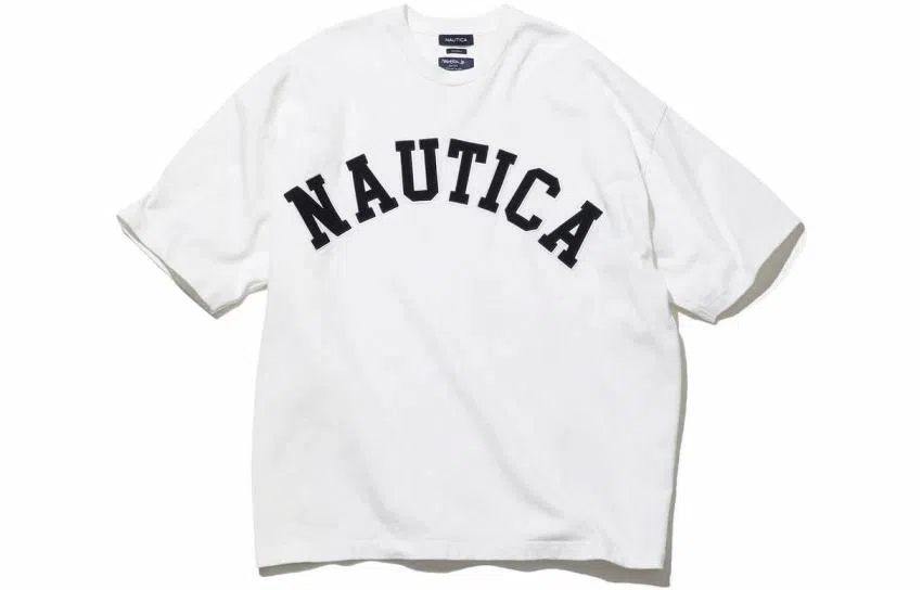 NAUTICA JAPAN Too Heavy Arch Logo SS Tee T