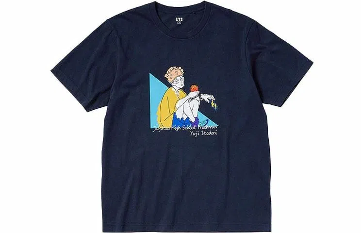 UNIQLO x Jujutsu Kaisen Crew Neck T-Shirt Navy