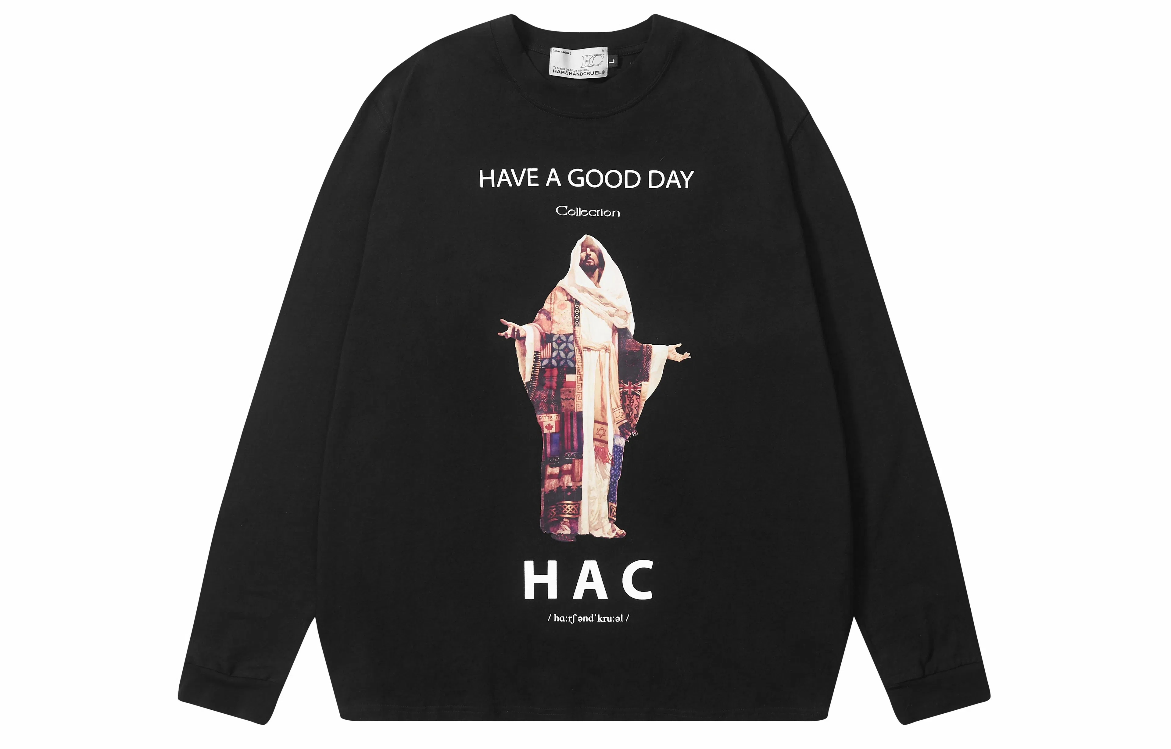 HARSH AND CRUEL Retro Street King Long Sleeve Tee