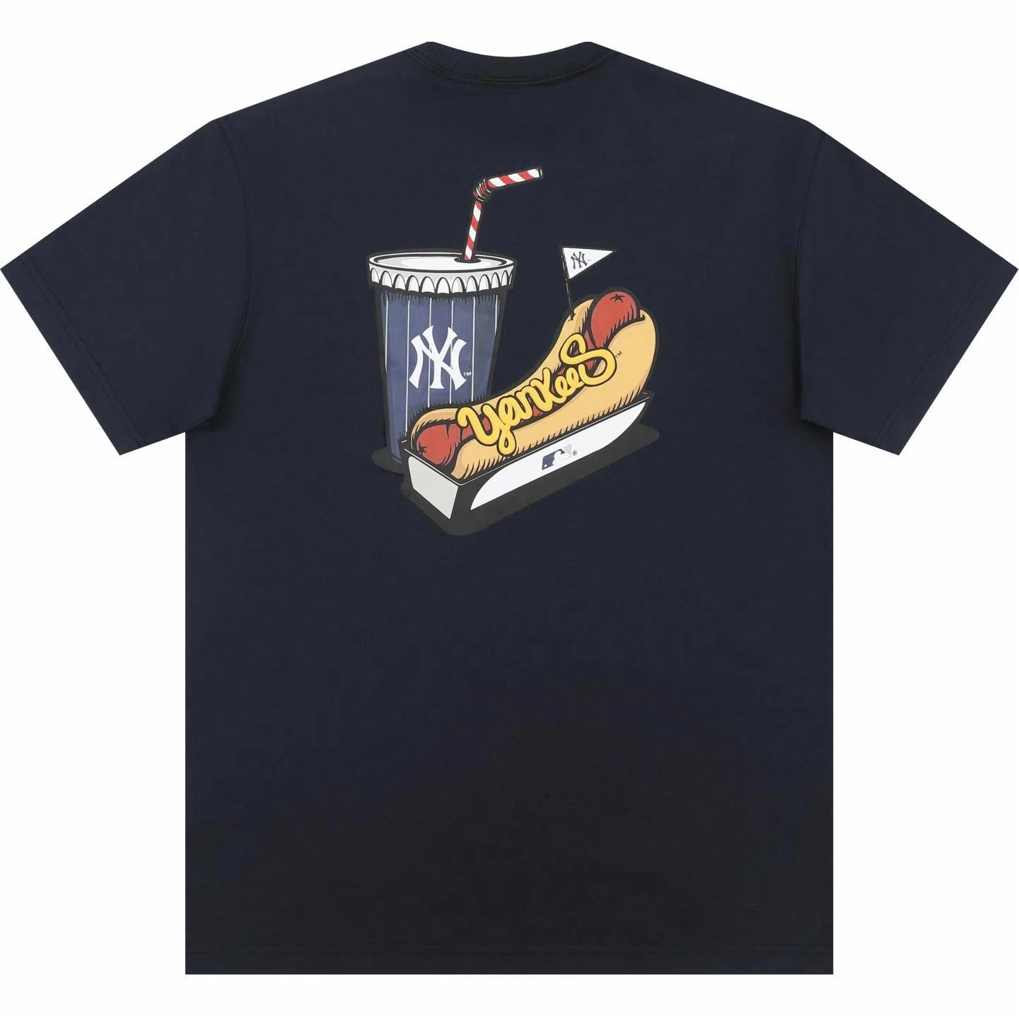 New Era x MLB Letter Print T-Shirt Navy