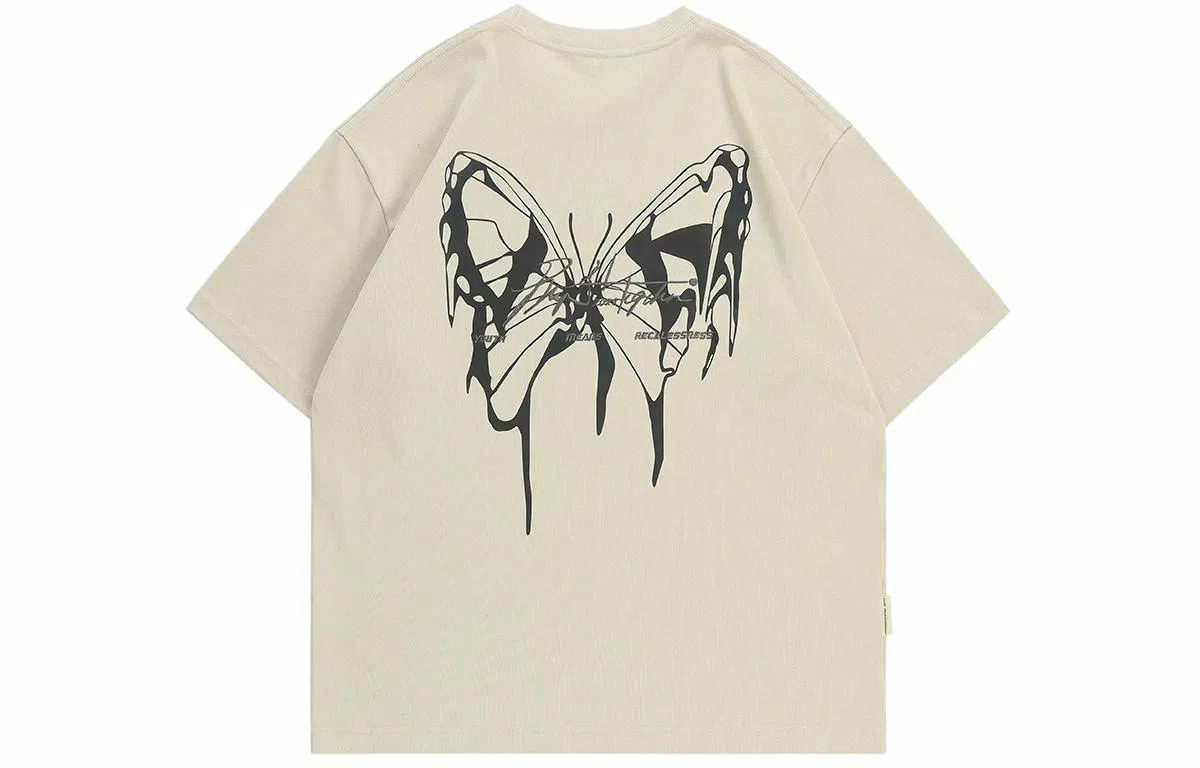 BJHG Gradient Reflective Butterfly T-Shirt