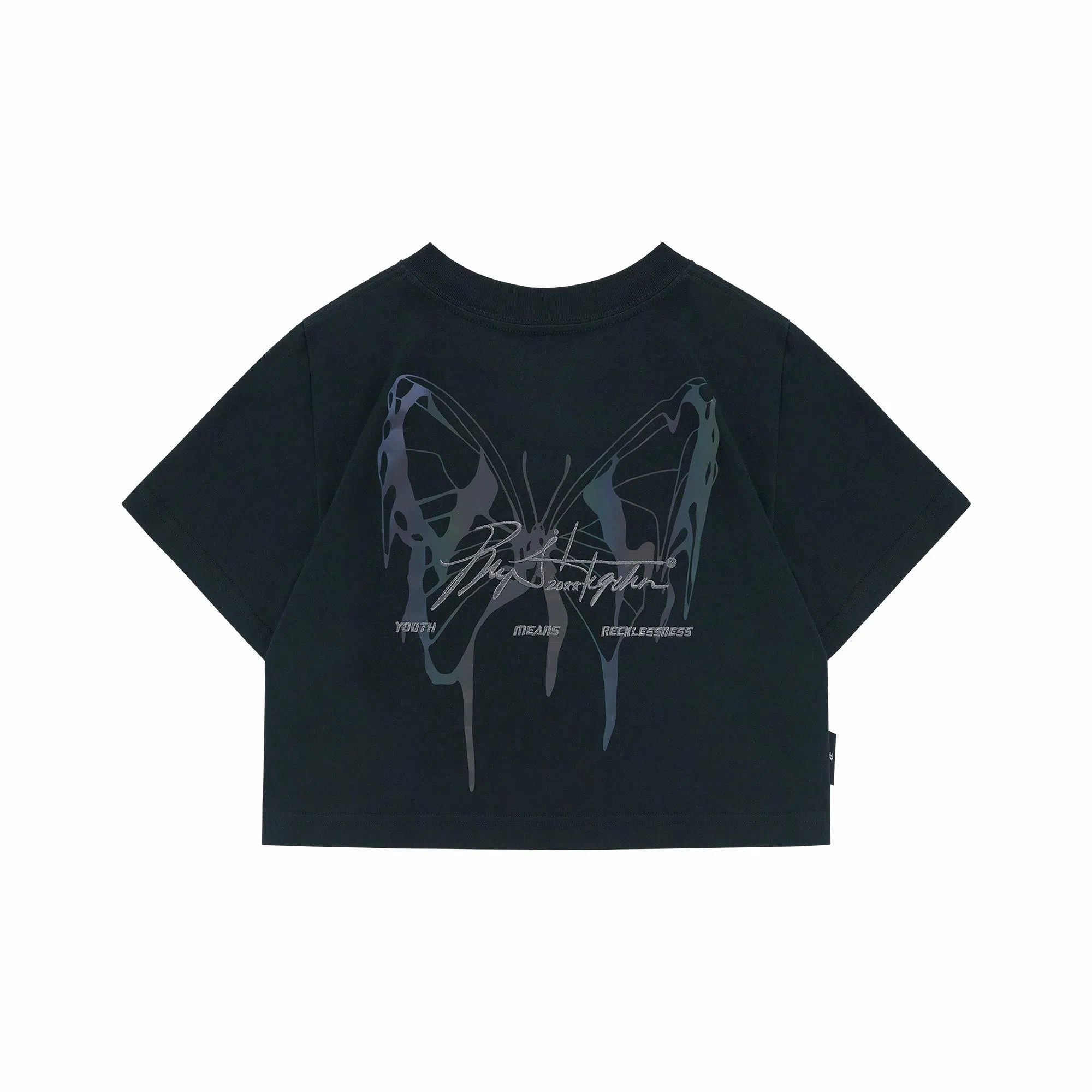 BJHG Gradient Reflective Butterfly T-Shirt